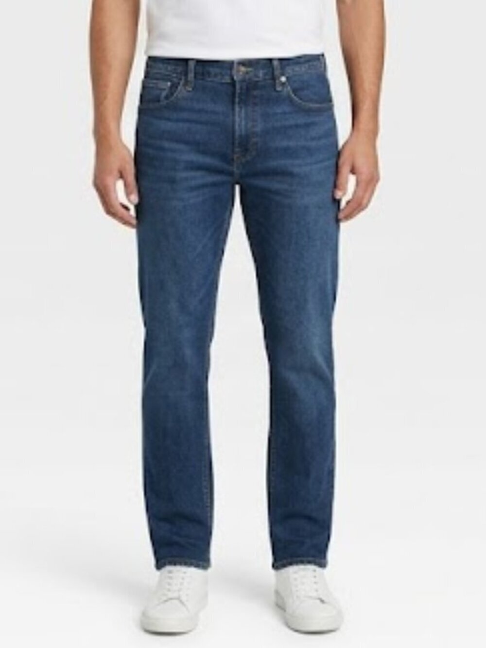 GOODFELLOW & CO Men's Straight Fit Jeans Indigo Dark Blue Denim Size 33x32